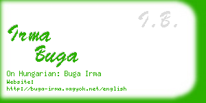 irma buga business card